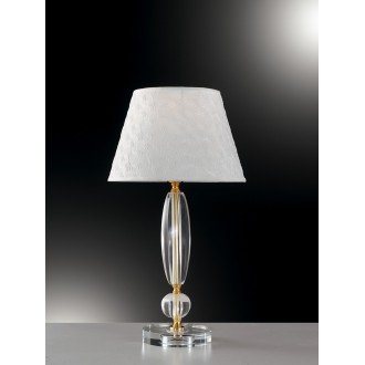 FANEUROPE I-EPOQUE/LG1 | Epoque Faneurope stolna svjetiljka Luce Ambiente Design 56cm s prekidačem 1x E27 zlatno, prozirno, bijelo