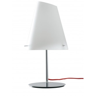 FANEUROPE I-ERMES-LG1 | Ermes-FE Faneurope stolna svjetiljka Luce Ambiente Design 65cm sa prekidačem na kablu 1x E27 krom, opal, crveno