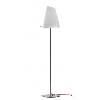 FANEUROPE I-ERMES-PT | Ermes-FE Faneurope podna svjetiljka Luce Ambiente Design 165cm s prekidačem 1x E27 krom, opal, crveno