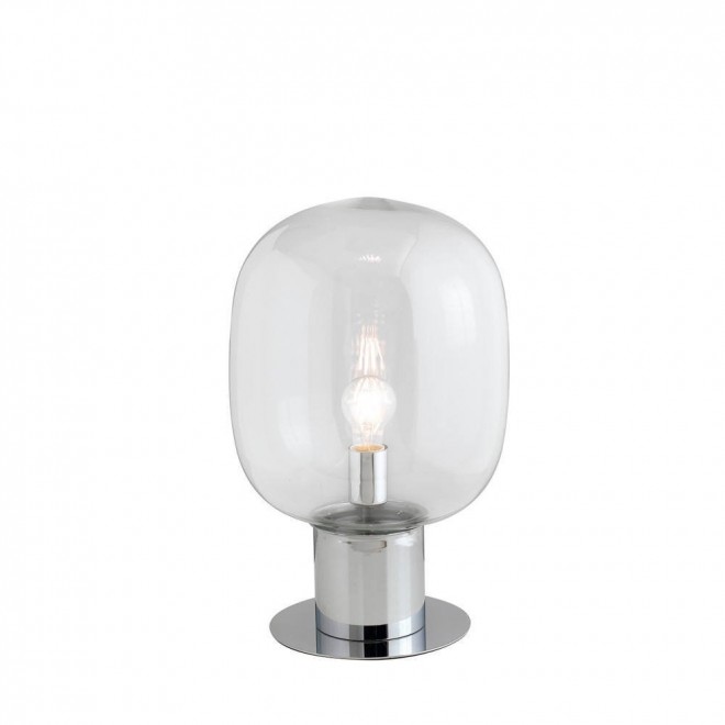 FANEUROPE I-FELLINI-L30 | Fellini Faneurope stolna svjetiljka Luce Ambiente Design 47cm s prekidačem 1x E27 krom, prozirno