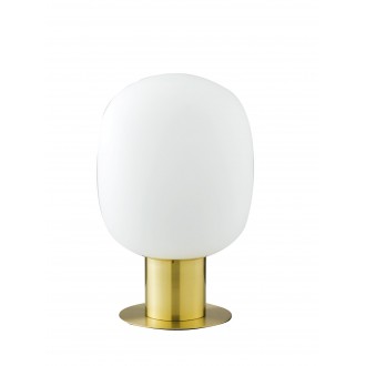 FANEUROPE I-FELLINI-L30 ORO | Fellini Faneurope stolna svjetiljka Luce Ambiente Design 47cm s prekidačem 1x E27 zlato mat, opal