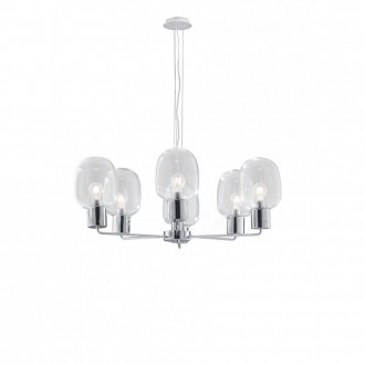FANEUROPE I-FELLINI-S6 | Fellini Faneurope luster svjetiljka Luce Ambiente Design 6x E27 krom, prozirno