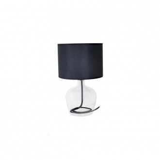 FANEUROPE I-HENDRIX-L NER | Hendrix-FE Faneurope stolna svjetiljka Luce Ambiente Design 23cm sa prekidačem na kablu 1x E27 prozirno, crno