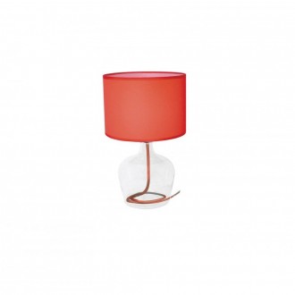 FANEUROPE I-HENDRIX-L ROS | Hendrix-FE Faneurope stolna svjetiljka Luce Ambiente Design 23cm sa prekidačem na kablu 1x E27 prozirno, crveno