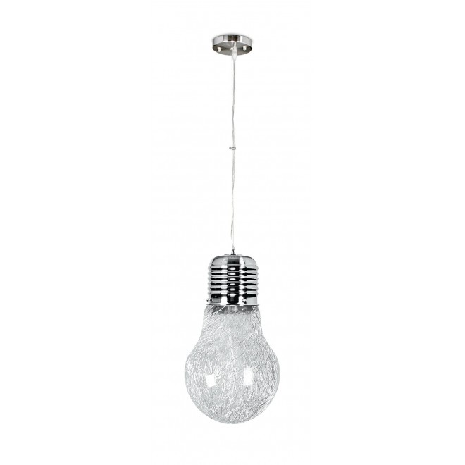 FANEUROPE I-LAMPD/SOSP.15 | Lampadina Faneurope visilice svjetiljka Luce Ambiente Design 1x E27 krom, prozirno