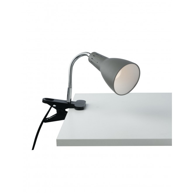 FANEUROPE I-LOGIKO-C GR | Logiko Faneurope svjetiljke sa štipaljkama svjetiljka Luce Ambiente Design fleksibilna 1x E14 krom, sivo, crno