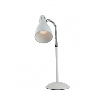 FANEUROPE I-LOGIKO-L BCO | Logiko Faneurope stolna svjetiljka Luce Ambiente Design 42,5cm s prekidačem fleksibilna 1x E14 krom, bijelo