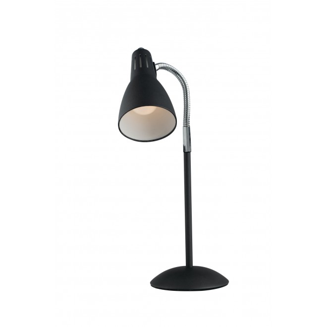FANEUROPE I-LOGIKO-L NER | Logiko Faneurope stolna svjetiljka Luce Ambiente Design 42,5cm s prekidačem fleksibilna 1x E14 krom, crno, bijelo
