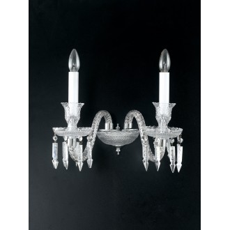 FANEUROPE I-LOUVRE/AP2 | Louvre-FE Faneurope zidna svjetiljka Luce Ambiente Design 2x E14 krom, kristal, bijelo