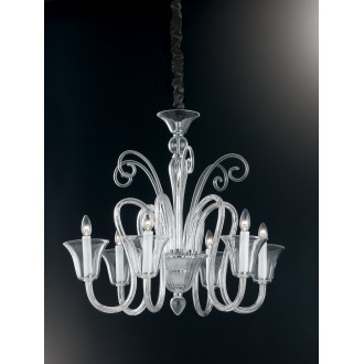 FANEUROPE I-PALACE/6 | Palace-FE Faneurope luster svjetiljka Luce Ambiente Design 6x E14 krom, prozirno, bijelo