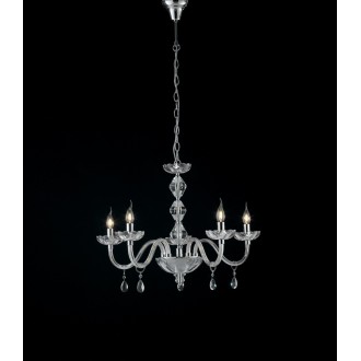 FANEUROPE I-RIFLESSO/5 | Riflesso-FE Faneurope luster svjetiljka Luce Ambiente Design 5x E14 srebrno, kristal