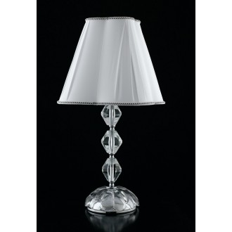 FANEUROPE I-RIFLESSO/LG1 | Riflesso-FE Faneurope stolna svjetiljka Luce Ambiente Design 65cm s prekidačem 1x E27 srebrno, kristal, bijelo