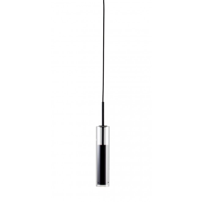 FANEUROPE I-TABOO-S NERO | Taboo Faneurope visilice svjetiljka Luce Ambiente Design 1x GU10 crno mat, prozirno