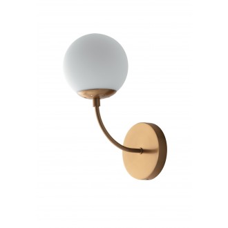 FANEUROPE I-THEMYS-AP1 | Themys Faneurope zidna svjetiljka Luce Ambiente Design 1x E14 mat zlato, opal