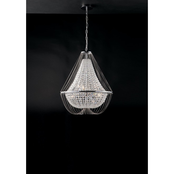 FANEUROPE I-VIENNA-S60 CR | Vienna-FE Faneurope luster svjetiljka Luce Ambiente Design 6x E14 krom, kristal