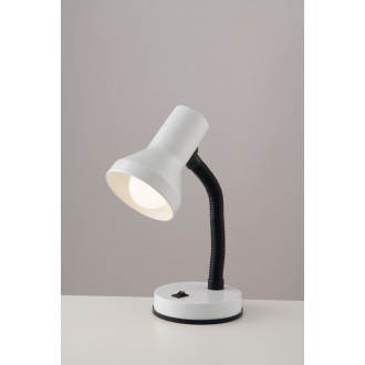 FANEUROPE LDT032-BIANCO | Ldt Faneurope stolna svjetiljka Luce Ambiente Design 34,5cm s prekidačem fleksibilna 1x E27 bijelo, crno