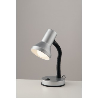 FANEUROPE LDT032-SILVER | Ldt Faneurope stolna svjetiljka Luce Ambiente Design 34,5cm s prekidačem fleksibilna 1x E27 srebrno, crno, bijelo