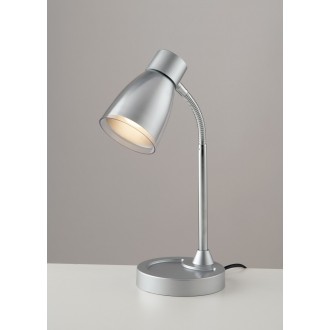 FANEUROPE LDT055ARK-SILVER | Arkimede Faneurope stolna svjetiljka Luce Ambiente Design 36cm s prekidačem fleksibilna 1x E14 nikel, srebrno