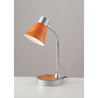 FANEUROPE LDT055LEO-ARANCIO | Leonardo-FE Faneurope stolna svjetiljka Luce Ambiente Design 39cm s prekidačem fleksibilna 1x E14 nikel, narančasto, bijelo