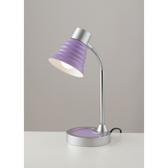 FANEUROPE LDT055LEO-VIOLA | Leonardo-FE Faneurope stolna svjetiljka Luce Ambiente Design 39cm s prekidačem fleksibilna 1x E14 nikel, ljubičasta, bijelo