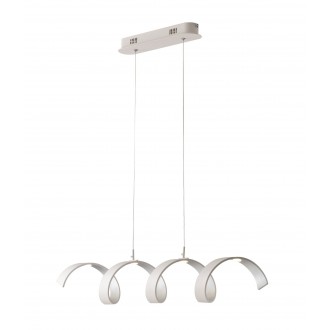 FANEUROPE LED-HELIX-S4 BCO | Helix-FE Faneurope visilice svjetiljka Luce Ambiente Design 1x LED 1600lm 4000K bijelo, srebrno
