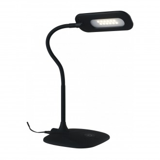FANEUROPE LEDT-DARWIN-BLACK | Darwin-FE Faneurope stolna svjetiljka Luce Ambiente Design 53,5cm sa tiristorski dodirnim prekidačem fleksibilna, jačina svjetlosti se može podešavati 1x LED 450lm 4000K crno