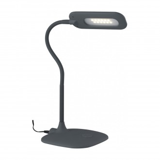 FANEUROPE LEDT-DARWIN-GREY | Darwin-FE Faneurope stolna svjetiljka Luce Ambiente Design 53,5cm sa tiristorski dodirnim prekidačem fleksibilna, jačina svjetlosti se može podešavati 1x LED 450lm 4000K sivo