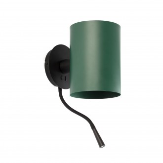 FARO 20032-81 | Guadalupe Faro zidna svjetiljka 1x E27 crno, zeleno