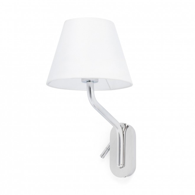 FARO 24006-10 | Eterna-FA Faro zidna svjetiljka 1x E27 krom, bijelo