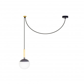 FARO 28376 | Mine Faro visilice svjetiljka 1x E27 tamno siva, opal