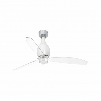 FARO 32020-9 | Minieter-Fan Faro ventilatorska lampa stropne svjetiljke 1x LED 709lm 3000K blistavo bijela, opal