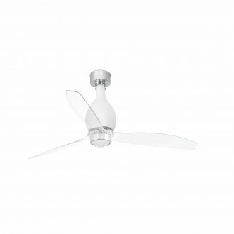 FARO 32025-9 | Minieter-Fan Faro ventilatorska lampa stropne svjetiljke 1x LED 709lm 3000K bijelo mat, opal