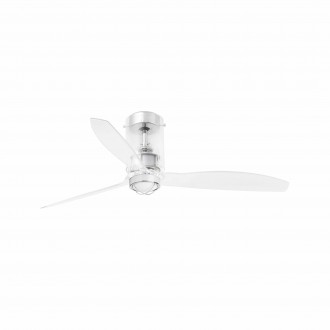 FARO 33393WP-9 | Minitube-Fan Faro ventilatorska lampa stropne svjetiljke 1x LED 709lm 3000K svjetli krom, poniklano, opal
