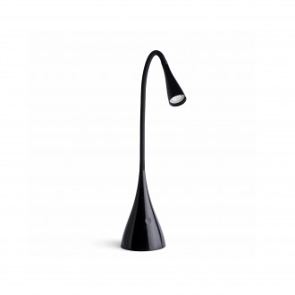 FARO 52058 | Lena-FA Faro stolna svjetiljka 48,5cm 1x LED 300lm 4000K blistavo crna, prozirna