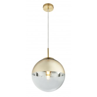 GLOBO 15856 | Varus Globo visilice svjetiljka 1x E27 mesing, prozirno, zlatno