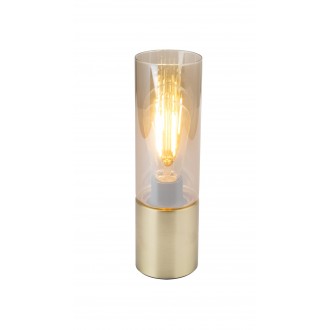 GLOBO 21000M | Annikag Globo stolna svjetiljka 30cm sa dodirnim prekidačem 1x E27 brušeno zlato, jantar, smeđe
