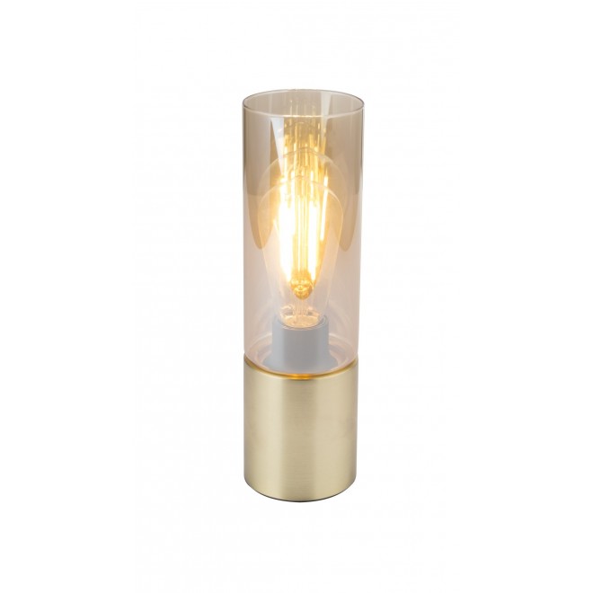 GLOBO 21000M | Annikag Globo stolna svjetiljka 30cm sa dodirnim prekidačem 1x E27 brušeno zlato, jantar, smeđe