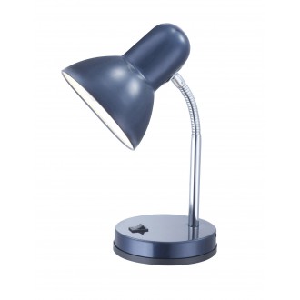 GLOBO 2486 | Basic-I Globo stolna svjetiljka s prekidačem fleksibilna 1x E27 srebrno, tamno plavo