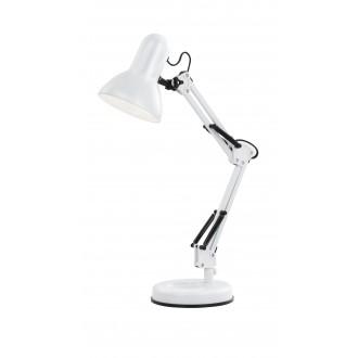 GLOBO 24881 | Famous Globo stolna svjetiljka s prekidačem elementi koji se mogu okretati 1x E27 bijelo, crno