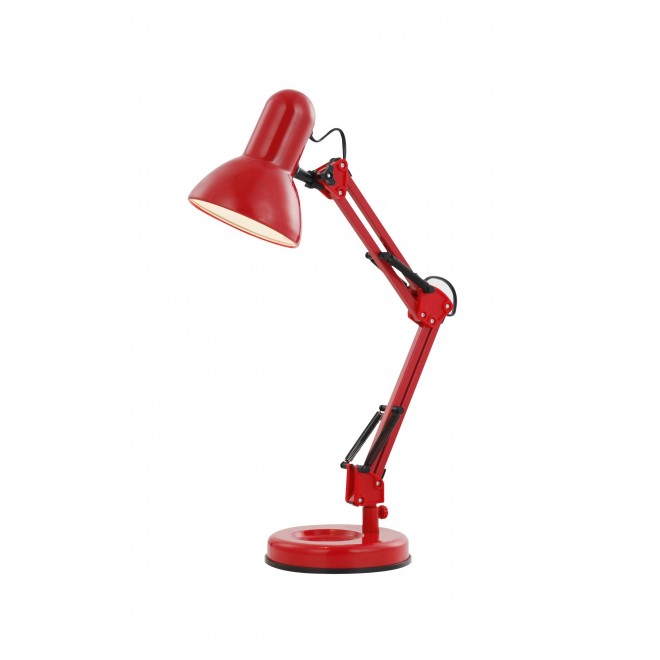 GLOBO 24882 | Famous Globo stolna svjetiljka s prekidačem elementi koji se mogu okretati 1x E27 crveno, crno