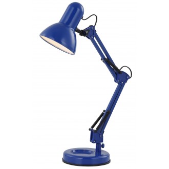 GLOBO 24883 | Famous Globo stolna svjetiljka s prekidačem elementi koji se mogu okretati 1x E27 plavo, crno