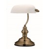 GLOBO 2492 | Antique Globo stolna svjetiljka 36cm s prekidačem 1x E27 antik bakar, alabaster
