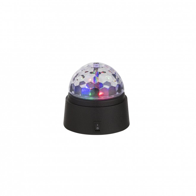 GLOBO 28014 | Disco Globo stolna svjetiljka 9cm s prekidačem 6x LED crno, višebojno