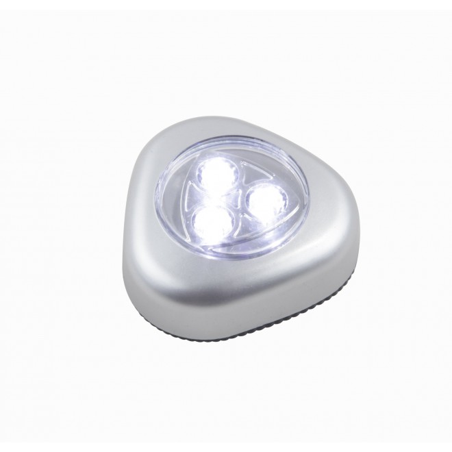 GLOBO 31909 | Flashlight Globo noćno svjetlo svjetiljka s prekidačem baterijska/akumulatorska 3x LED 20lm srebrno