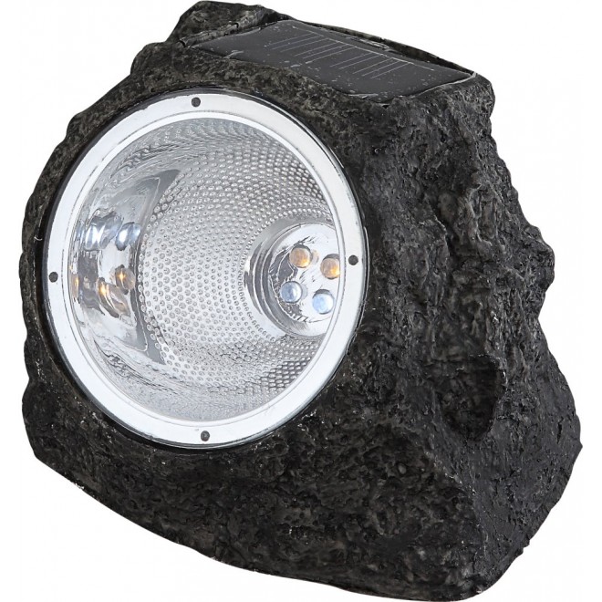 GLOBO 3302 | Soglo15 Globo u obliku kamena svjetiljka solarna baterija 4x LED IP44 sivo