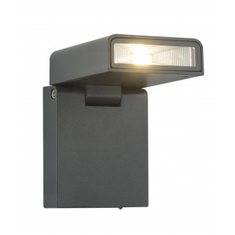GLOBO 34310 | Sparrow Globo zidna svjetiljka elementi koji se mogu okretati 1x LED 350lm 3000K IP44 antracit, prozirno