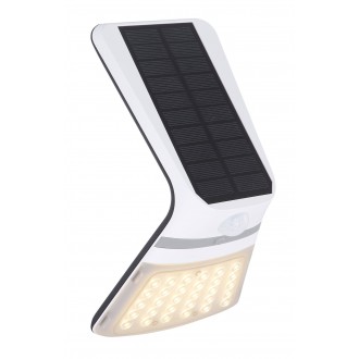 GLOBO 36482 | Solar-G-2021-H2 Globo zidna svjetiljka sa senzorom solarna baterija, orientciona rasvjeta 1x LED 430lm 3000K IP44 bijelo, crno