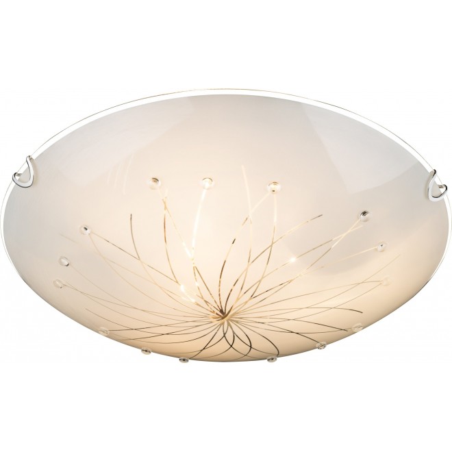 GLOBO 40402-3 | Calimero-I Globo stropne svjetiljke svjetiljka 3x E27 krom, bijelo, prozirno