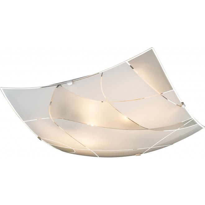 GLOBO 40403-2 | Paranja Globo zidna svjetiljka 2x E27 krom, bijelo, prozirno