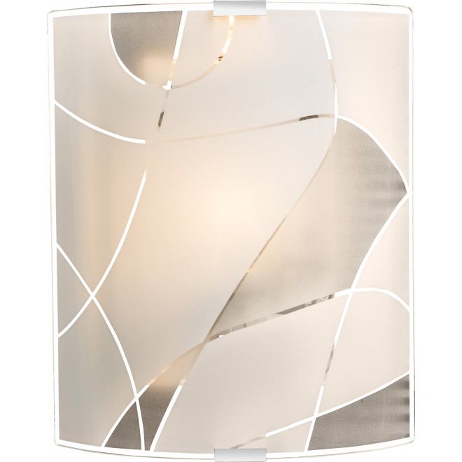 GLOBO 40403W2 | Paranja Globo zidna svjetiljka 1x E27 krom, bijelo, prozirno